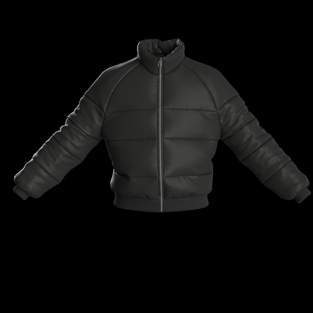Puffer jacket - Female 3D model_6