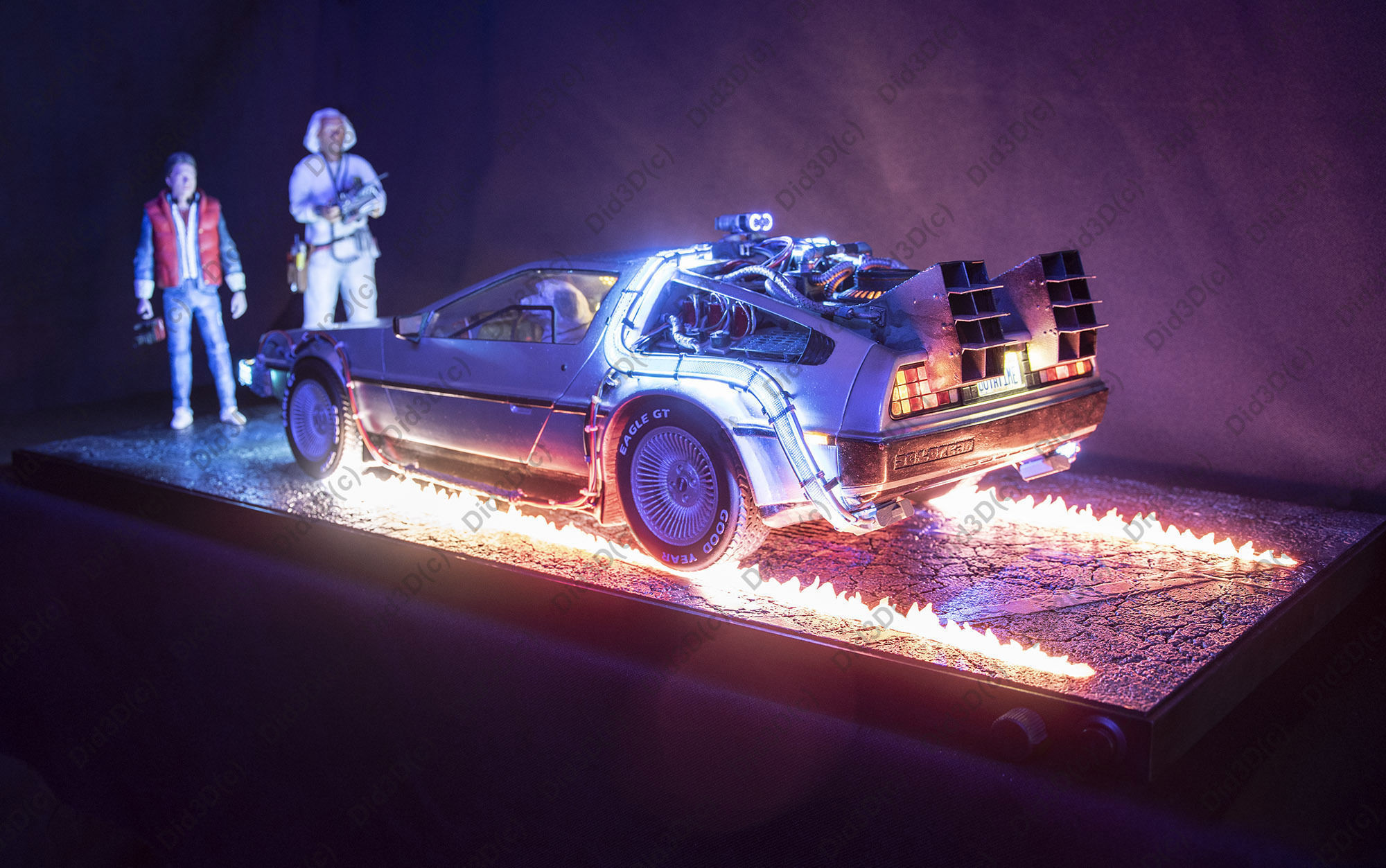 Display Base on fire for Delorean 1-8 Did3D  3D print model_4