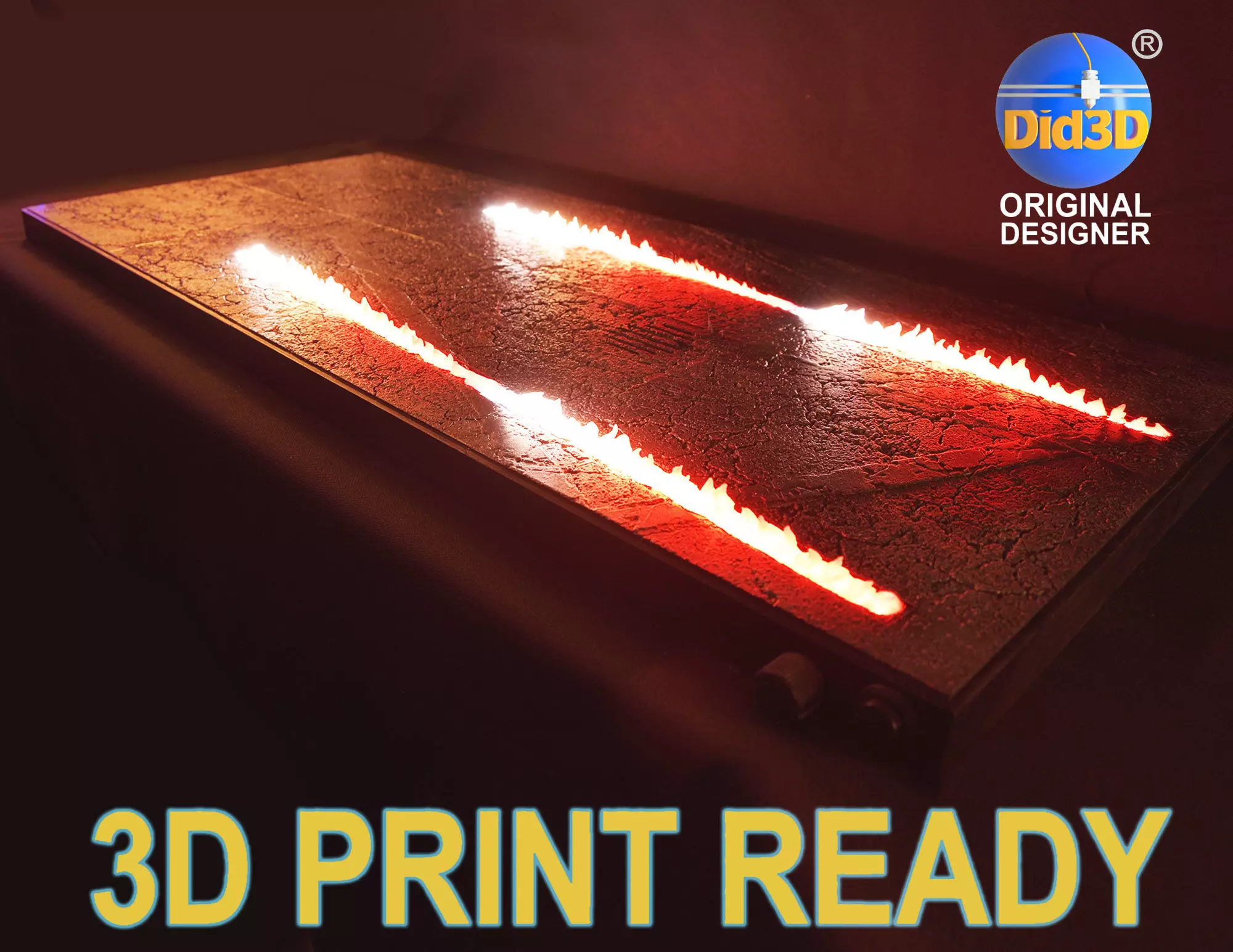 Display Base on fire for Delorean 1-8 Did3D  3D print model_0