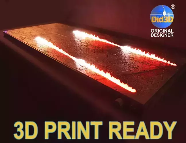 Display Base on fire for Delorean 1-8 Did3D  3D print model