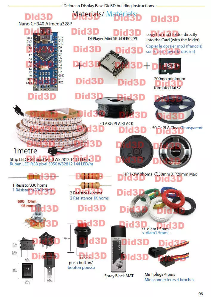 Display Base on fire for Delorean 1-8 Did3D  3D print model_12