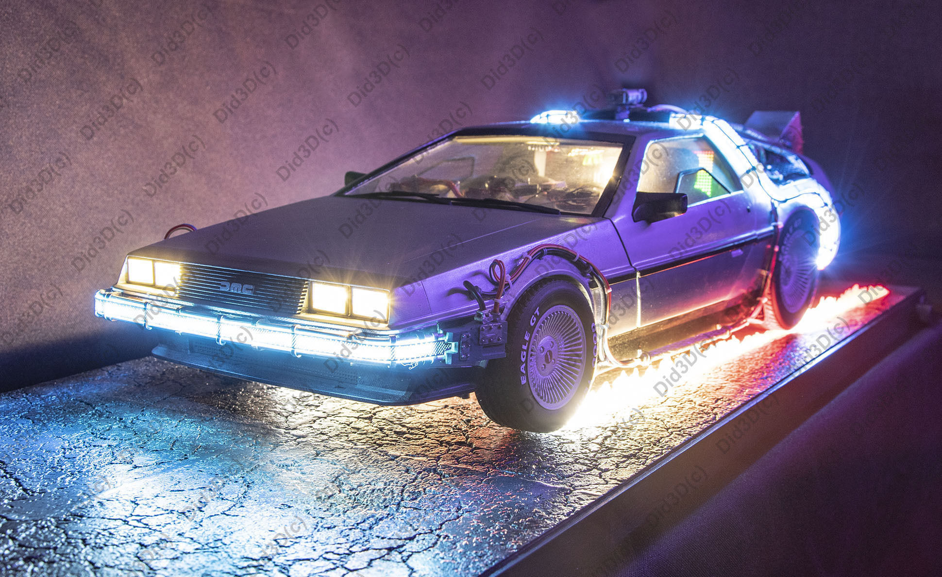 Display Base on fire for Delorean 1-8 Did3D  3D print model_5