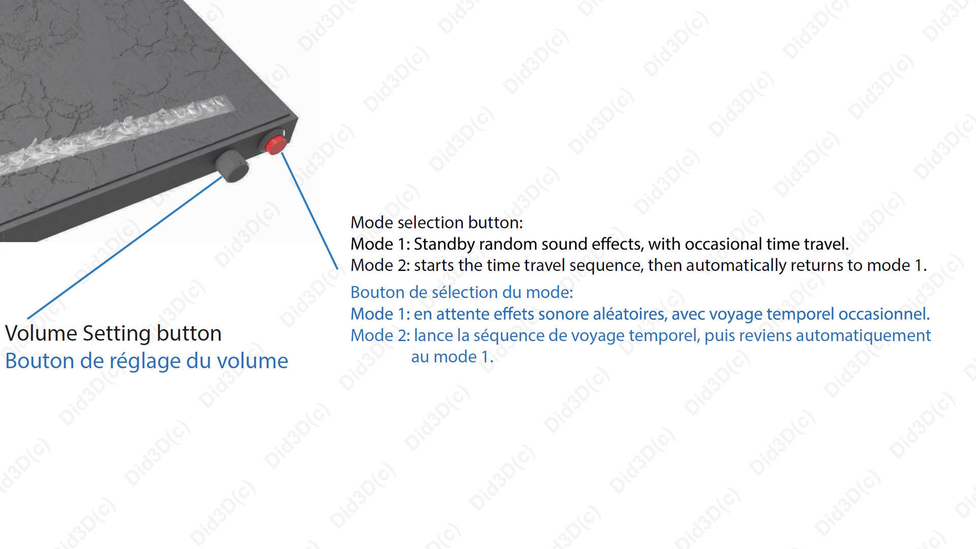 Display Base on fire for Delorean 1-8 Did3D  3D print model_10