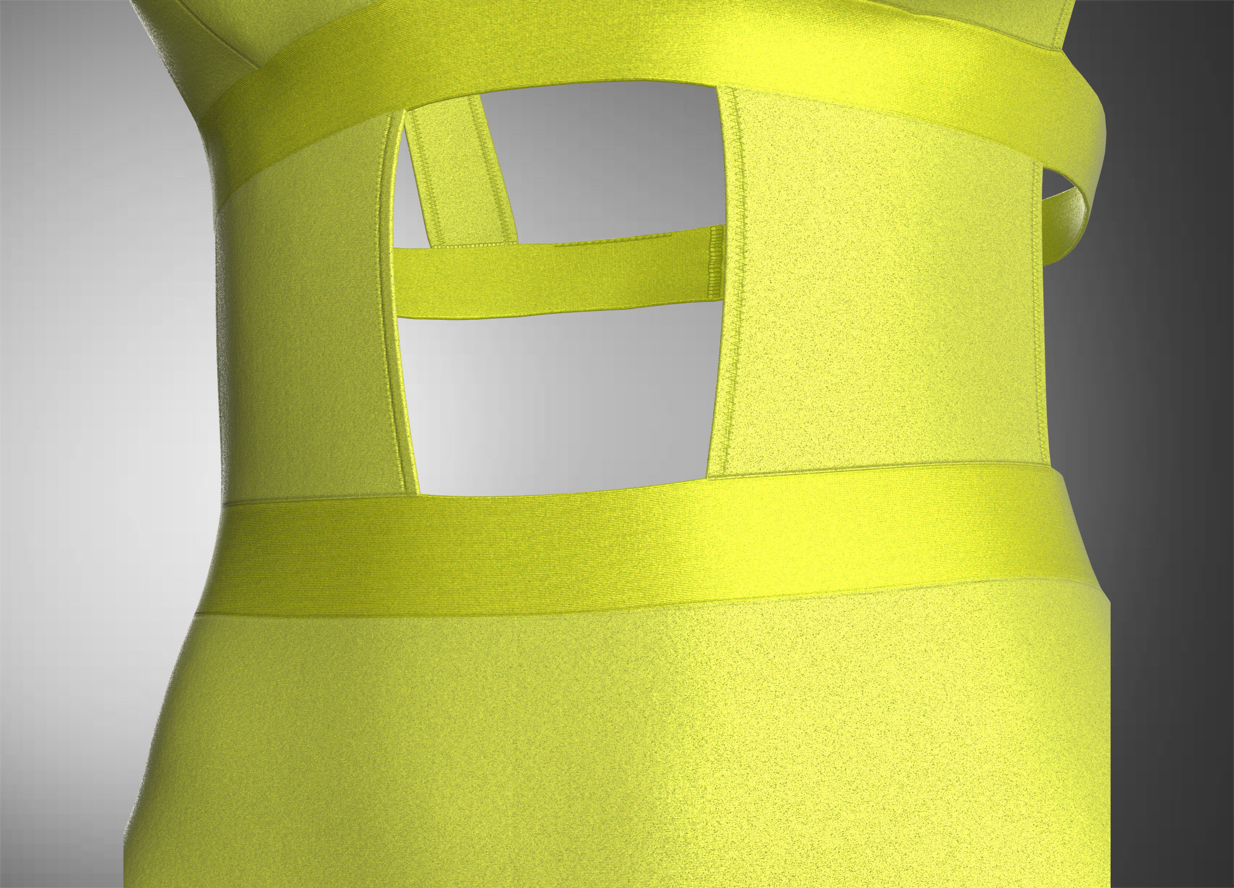  Swimmsuit one piece YELLOW 3D model_5