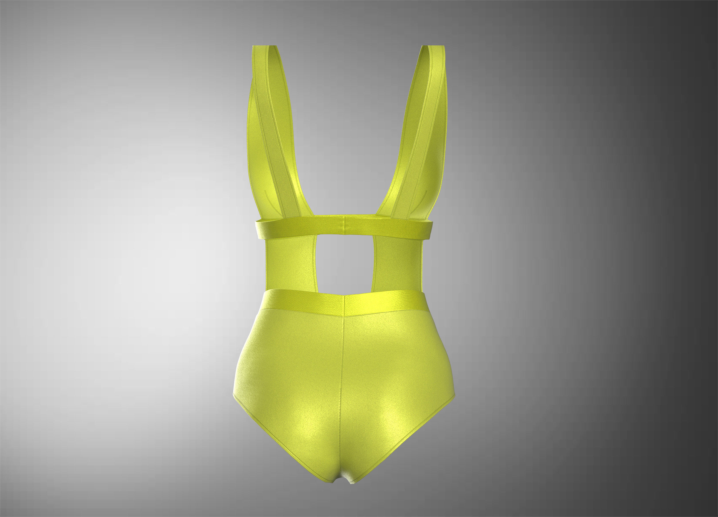  Swimmsuit one piece YELLOW 3D model_6