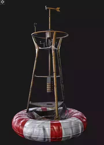 Navigation buoy Low-poly 3D model