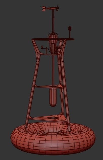 Navigation buoy Low-poly 3D model_16
