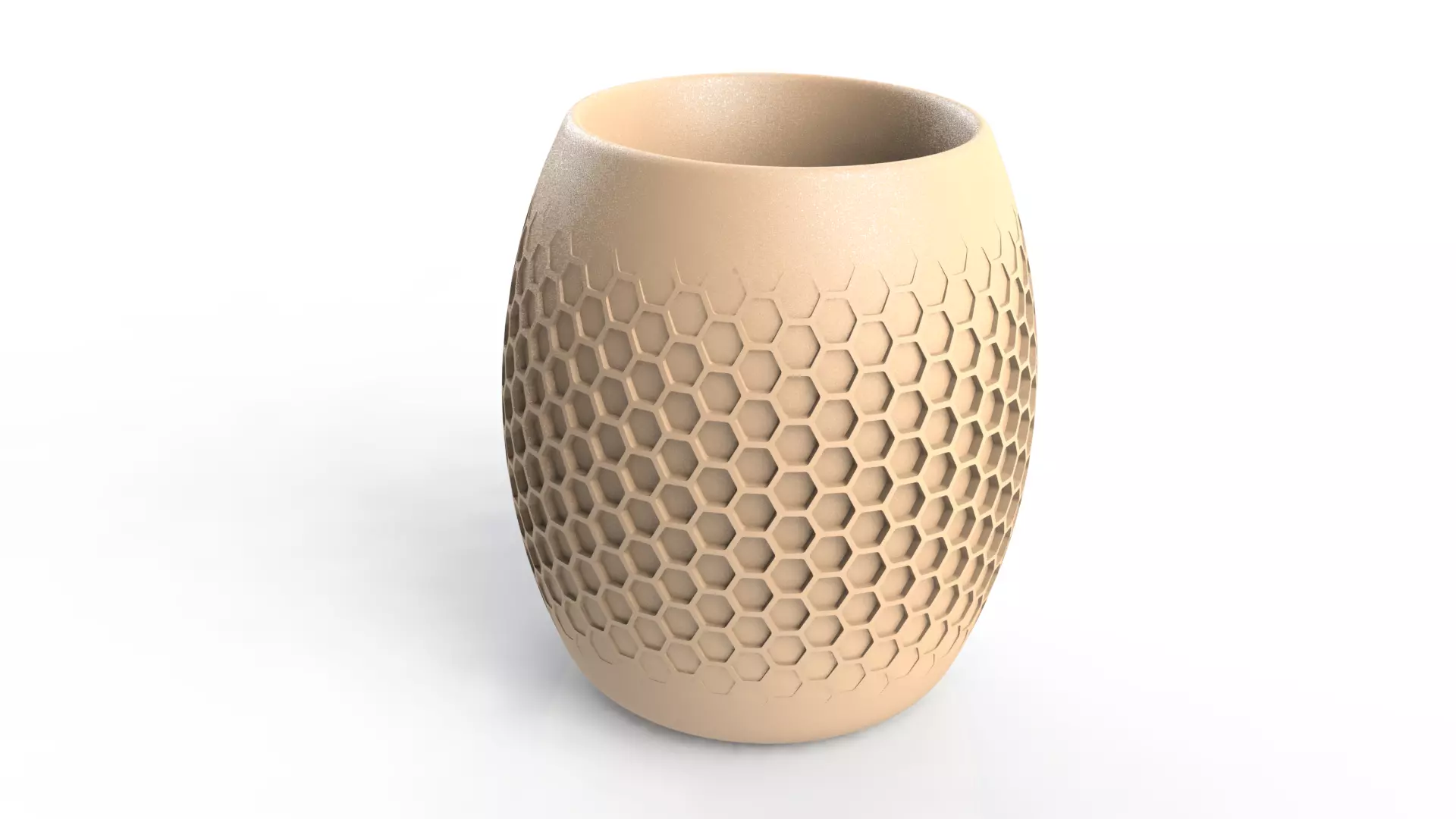 Vase with honeycomb pattern 3D print model_0