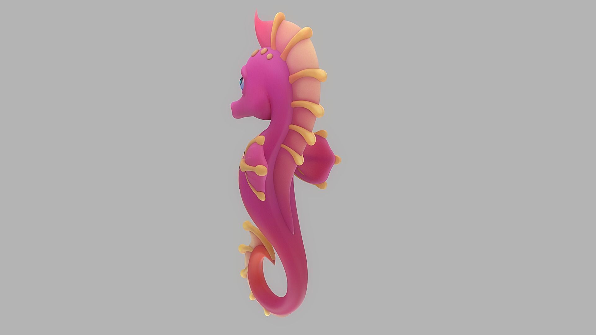 Cartoon Fish 8 Low-poly 3D model_2