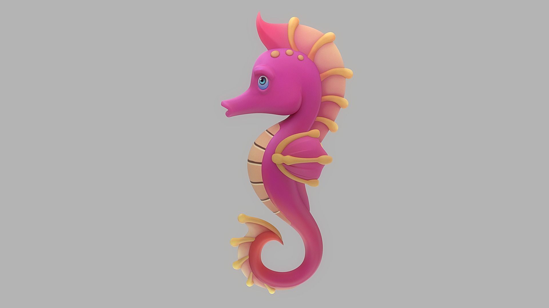 Cartoon Fish 8 Low-poly 3D model_1