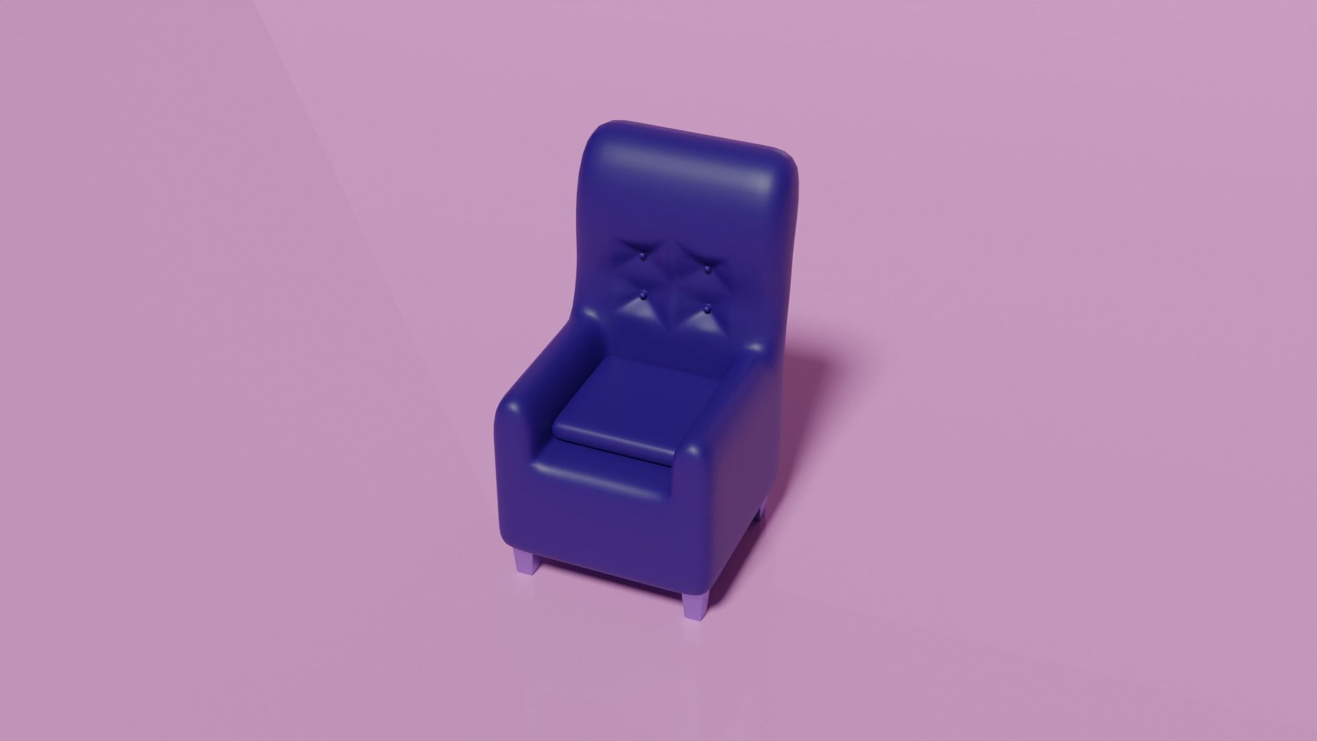 3D Sofa chair Low-poly 3D model_4