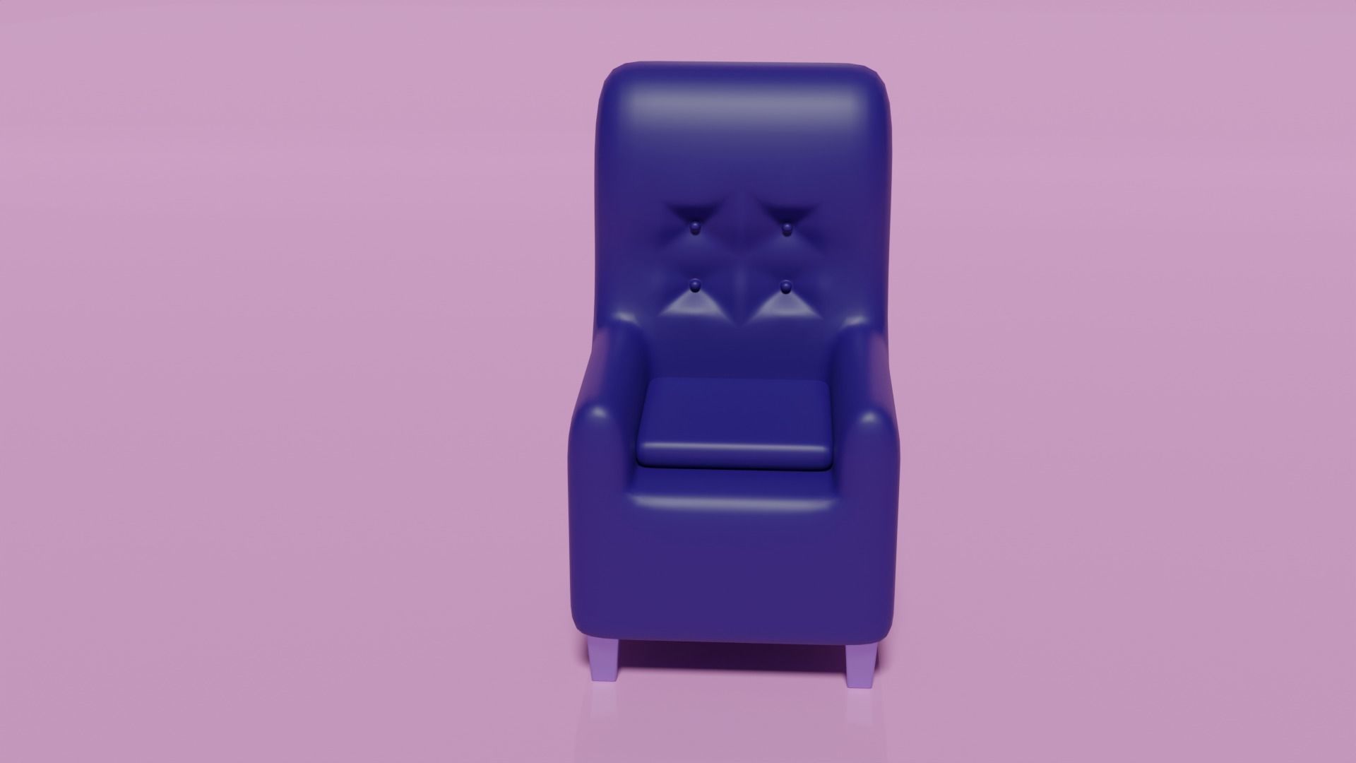 3D Sofa chair Low-poly 3D model_2