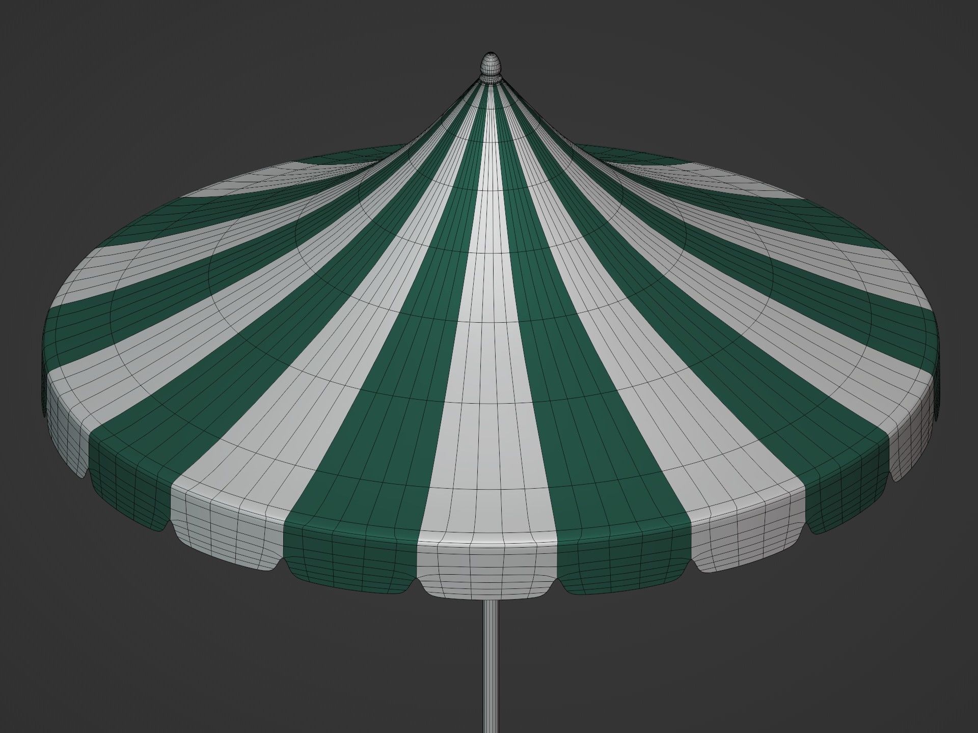 Beach Umbrellas Pack Low-poly 3D model_27