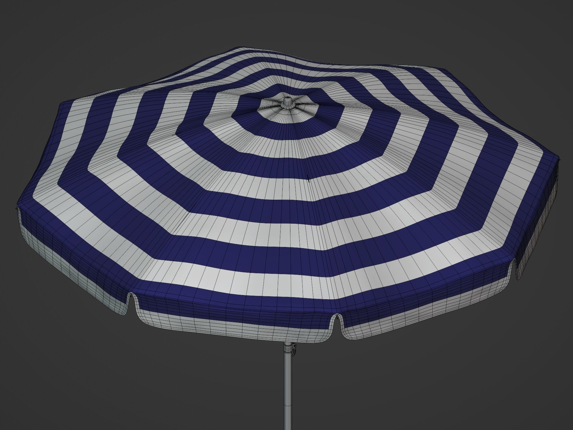 Beach Umbrellas Pack Low-poly 3D model_14