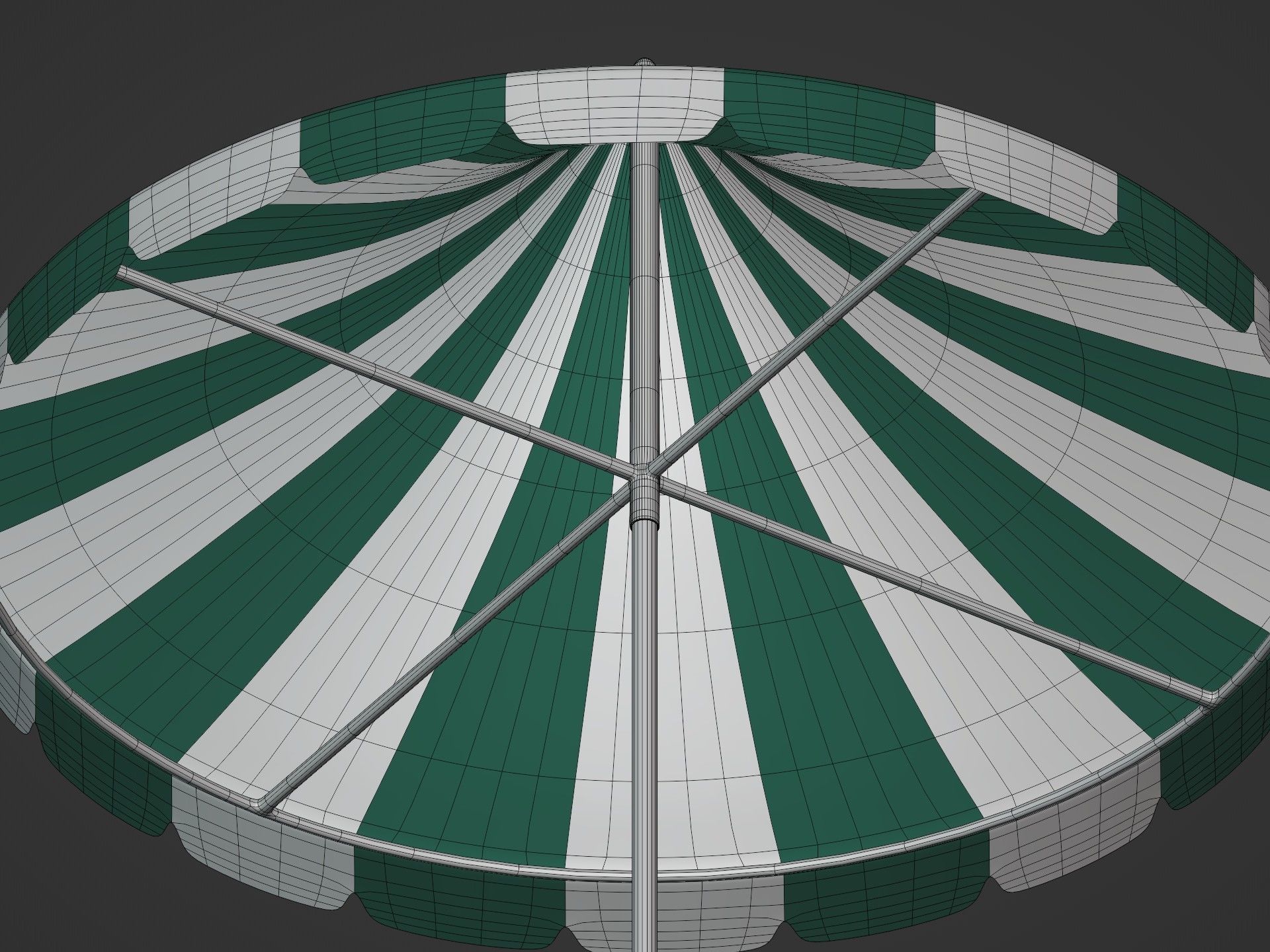 Beach Umbrellas Pack Low-poly 3D model_29