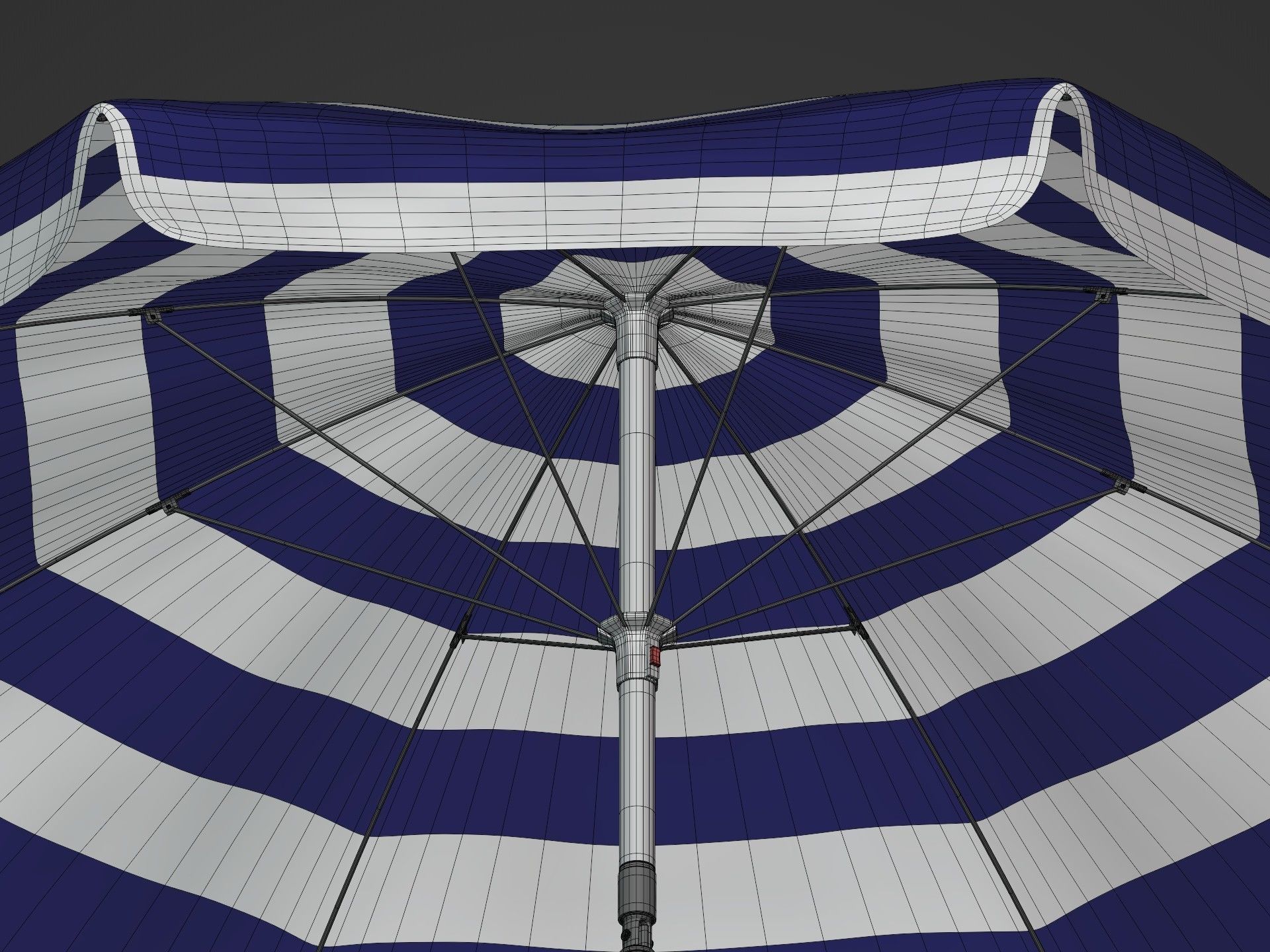 Beach Umbrellas Pack Low-poly 3D model_16