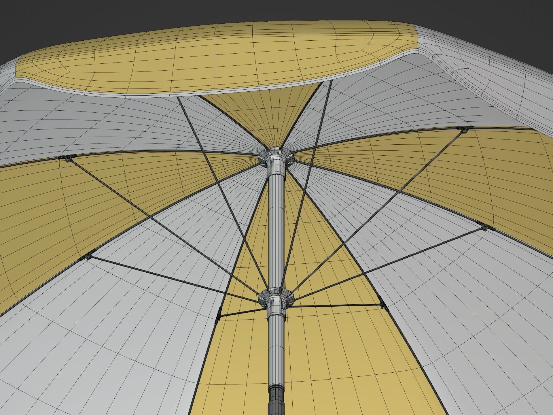 Beach Umbrellas Pack Low-poly 3D model_18