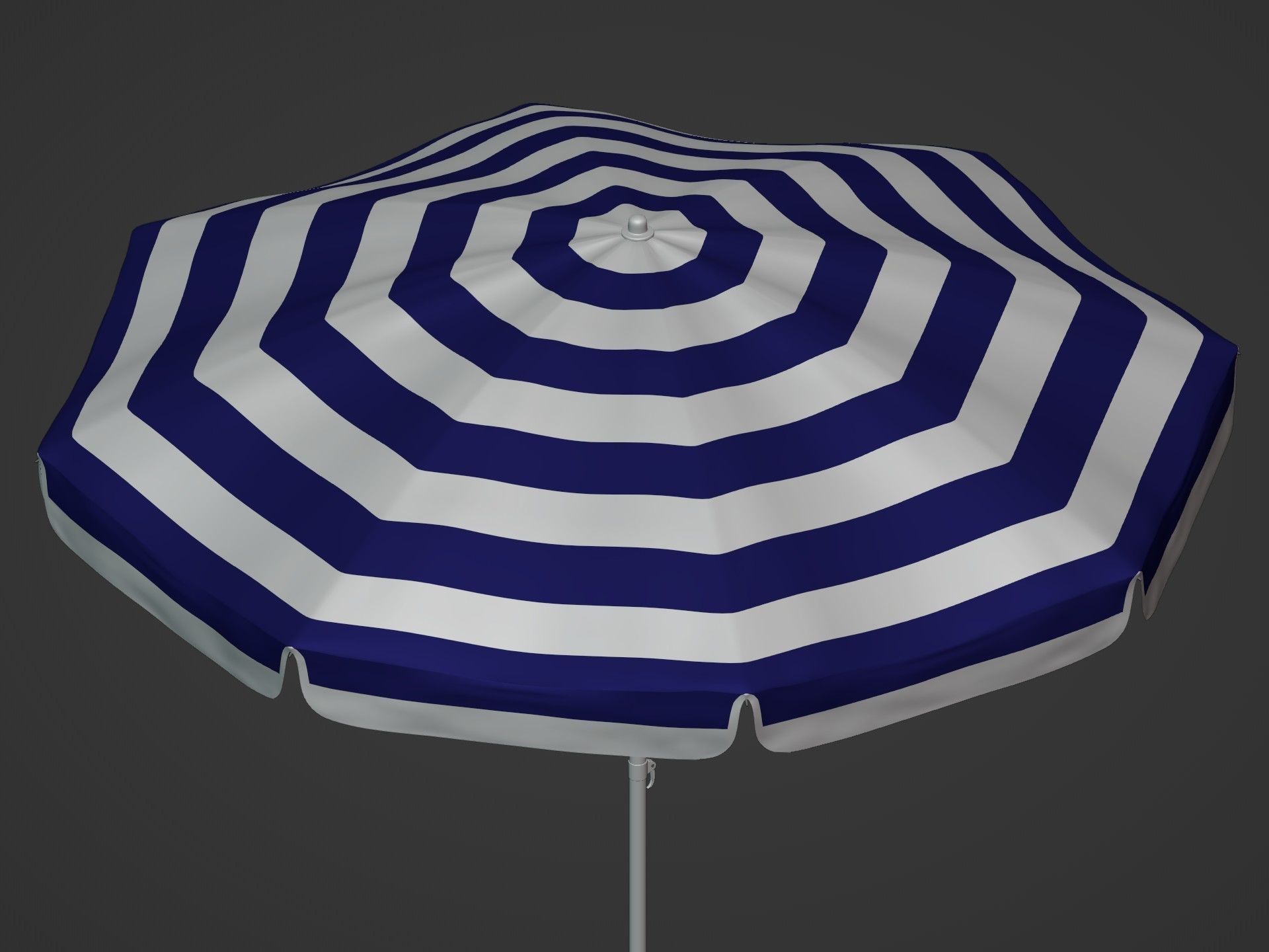 Beach Umbrellas Pack Low-poly 3D model_13