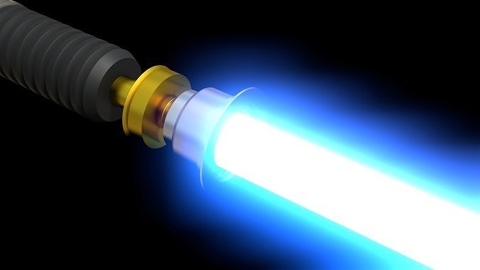 Obi-Wan Kenobi Lightsaber - Revenge of The Sith and A New Hope 3D model