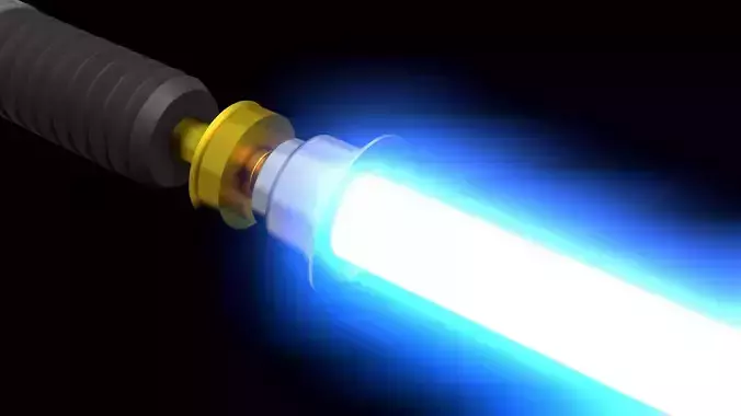 Obi-Wan Kenobi Lightsaber - Revenge of The Sith and A New Hope 3D model
