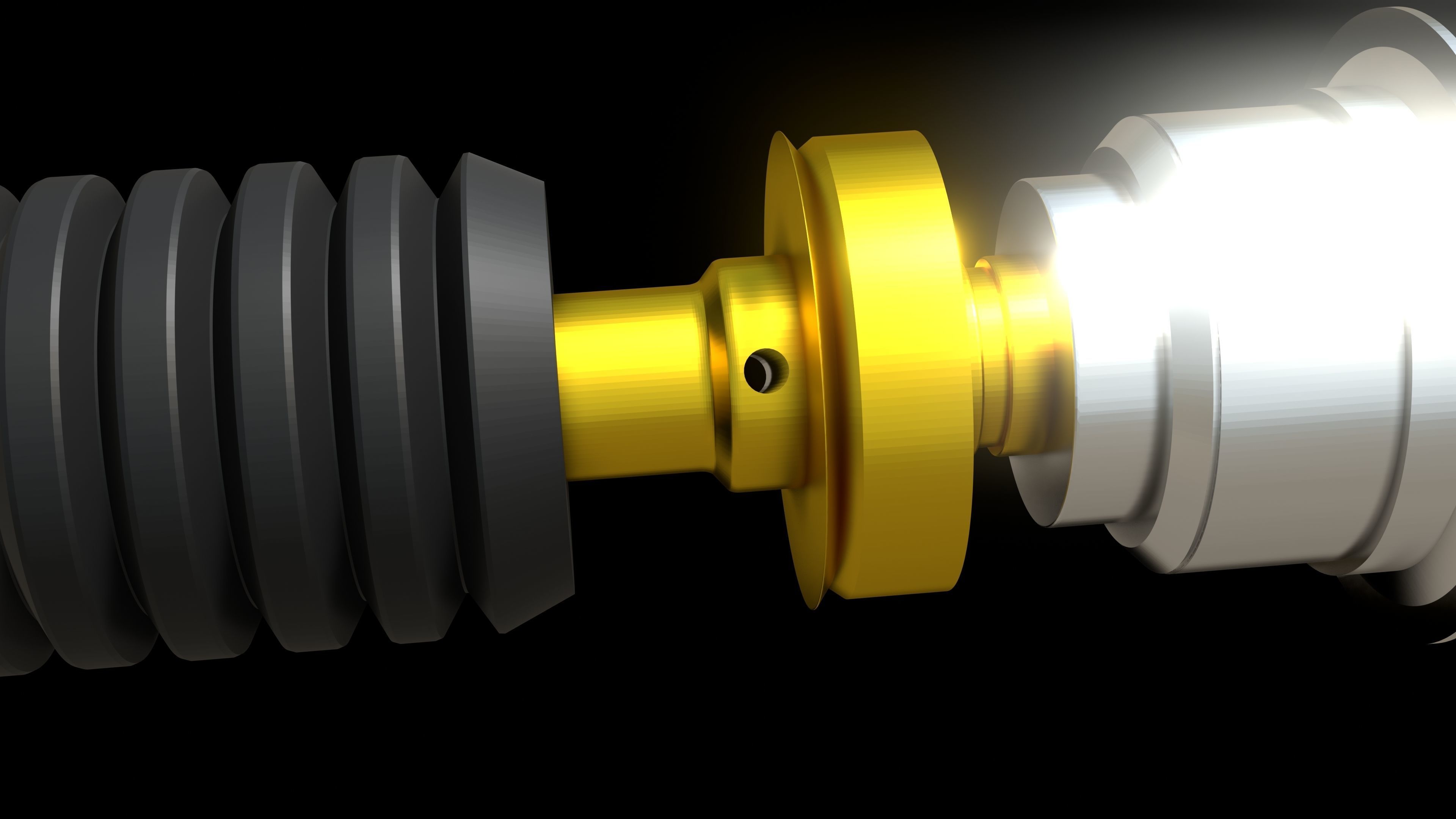 Obi-Wan Kenobi Lightsaber - Revenge of The Sith and A New Hope 3D model_4