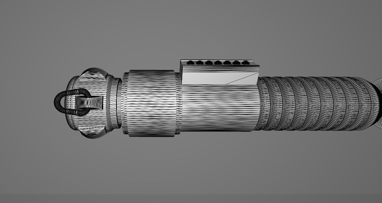 Obi-Wan Kenobi Lightsaber - Revenge of The Sith and A New Hope 3D model_9