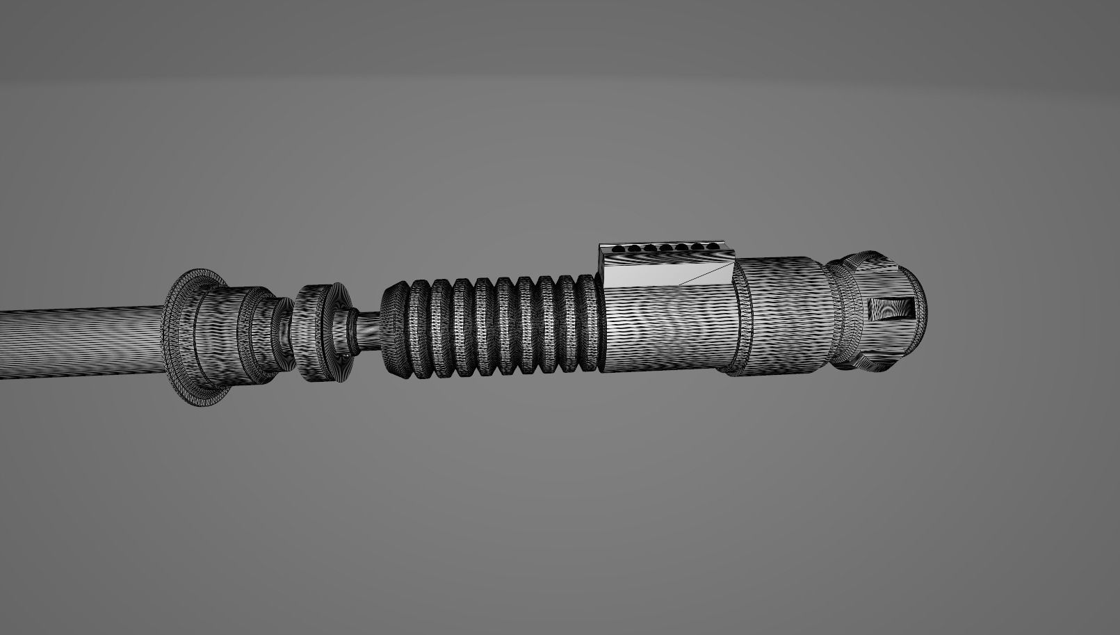 Obi-Wan Kenobi Lightsaber - Revenge of The Sith and A New Hope 3D model_8