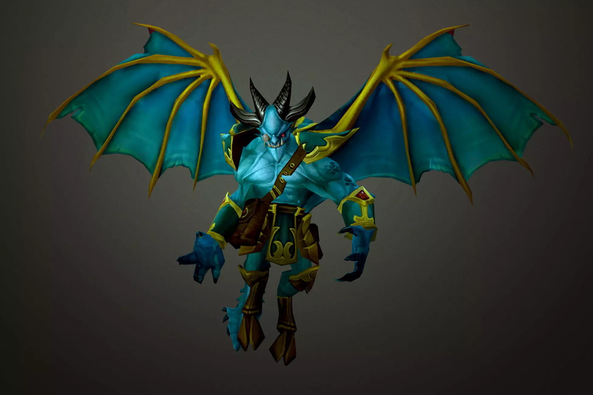 Fantasy Chess RPG Character - Gargoyle Low-poly 3D model_0