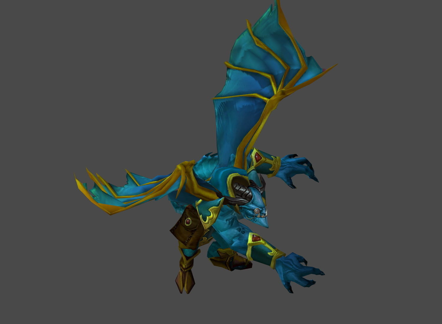 Fantasy Chess RPG Character - Gargoyle Low-poly 3D model_4