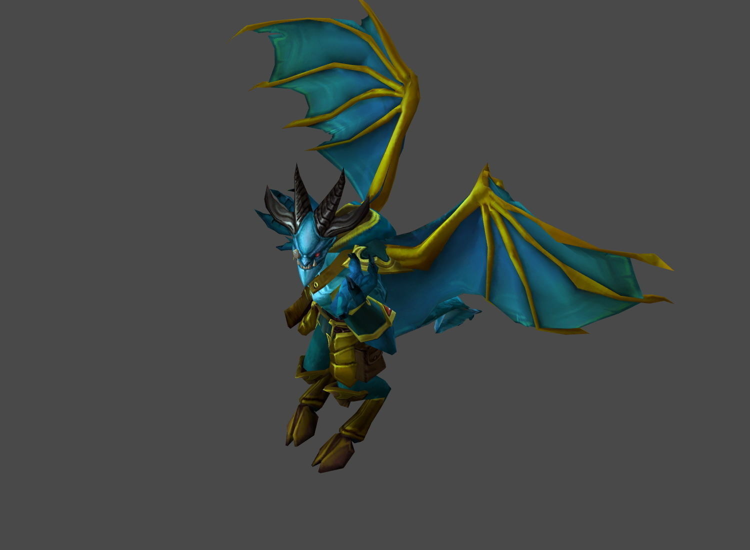 Fantasy Chess RPG Character - Gargoyle Low-poly 3D model_3