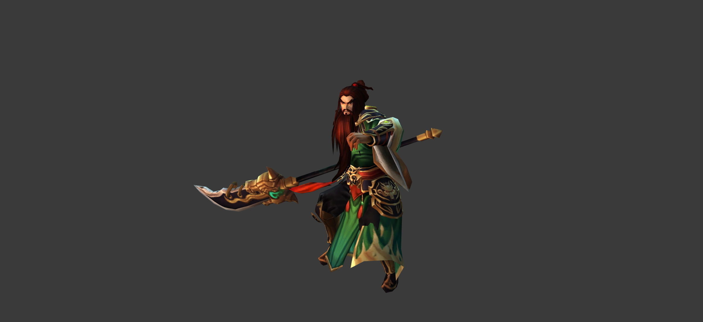 Fantasy Chess RPG Character - Guanyu Low-poly 3D model_7