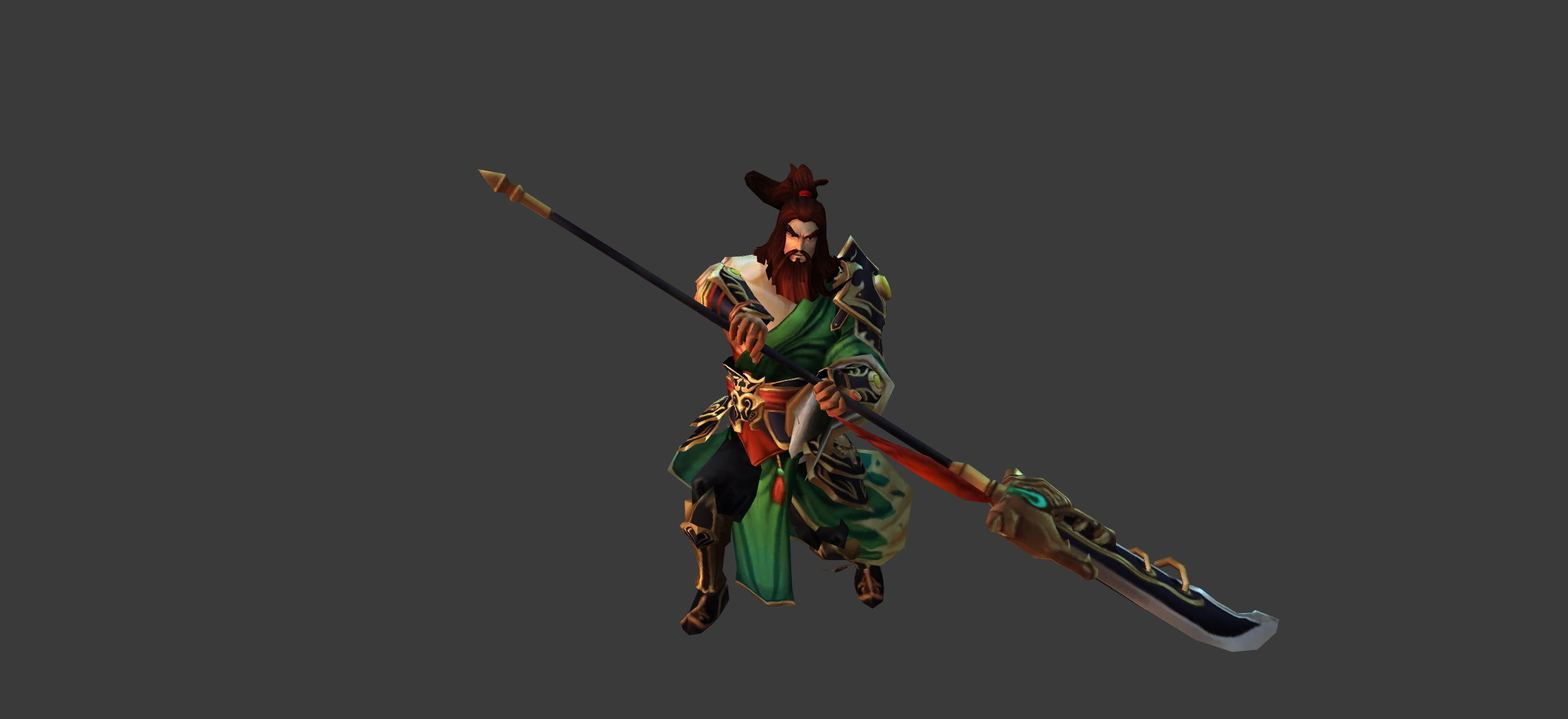 Fantasy Chess RPG Character - Guanyu Low-poly 3D model_5