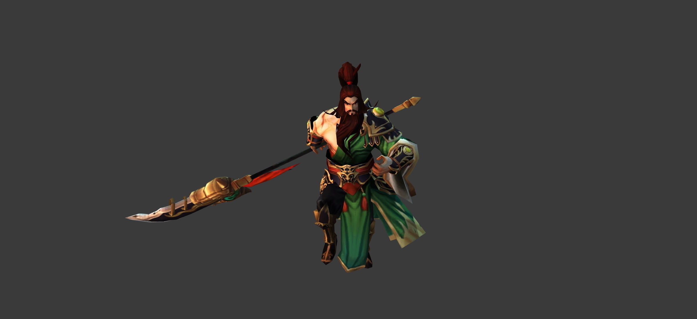 Fantasy Chess RPG Character - Guanyu Low-poly 3D model_2