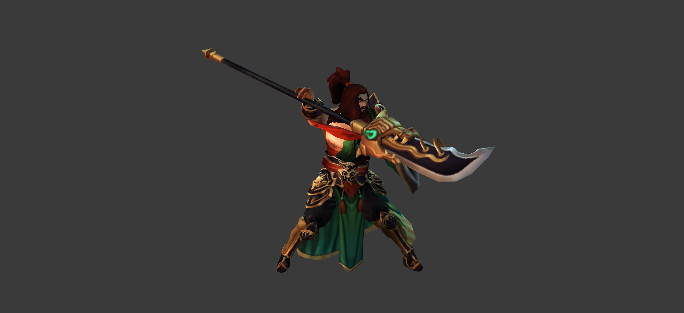 Fantasy Chess RPG Character - Guanyu Low-poly 3D model_6