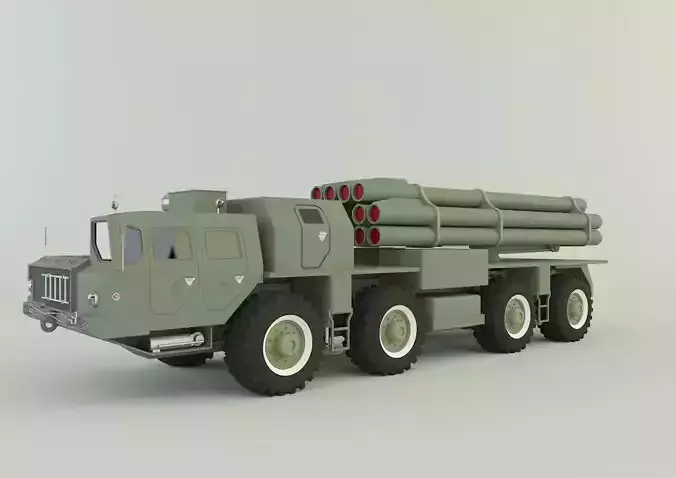 RZSO Smerch Russian Defense 3D model