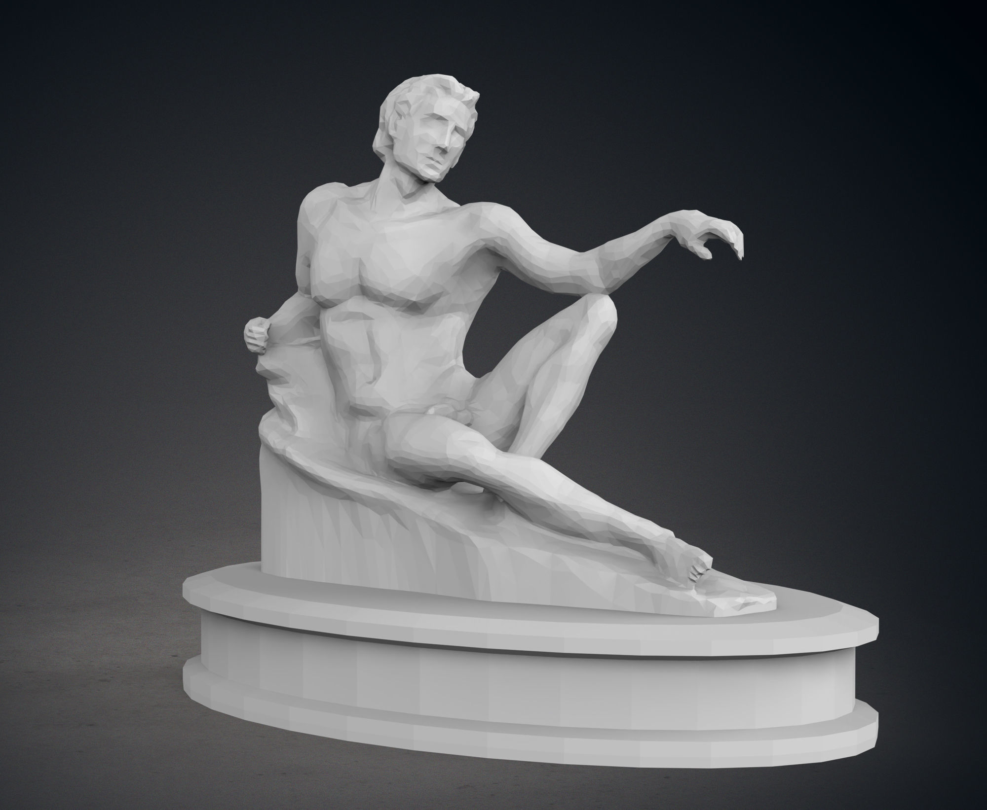 Pack of  Michelangelos Low Poly Masterpieces 3D print model_12