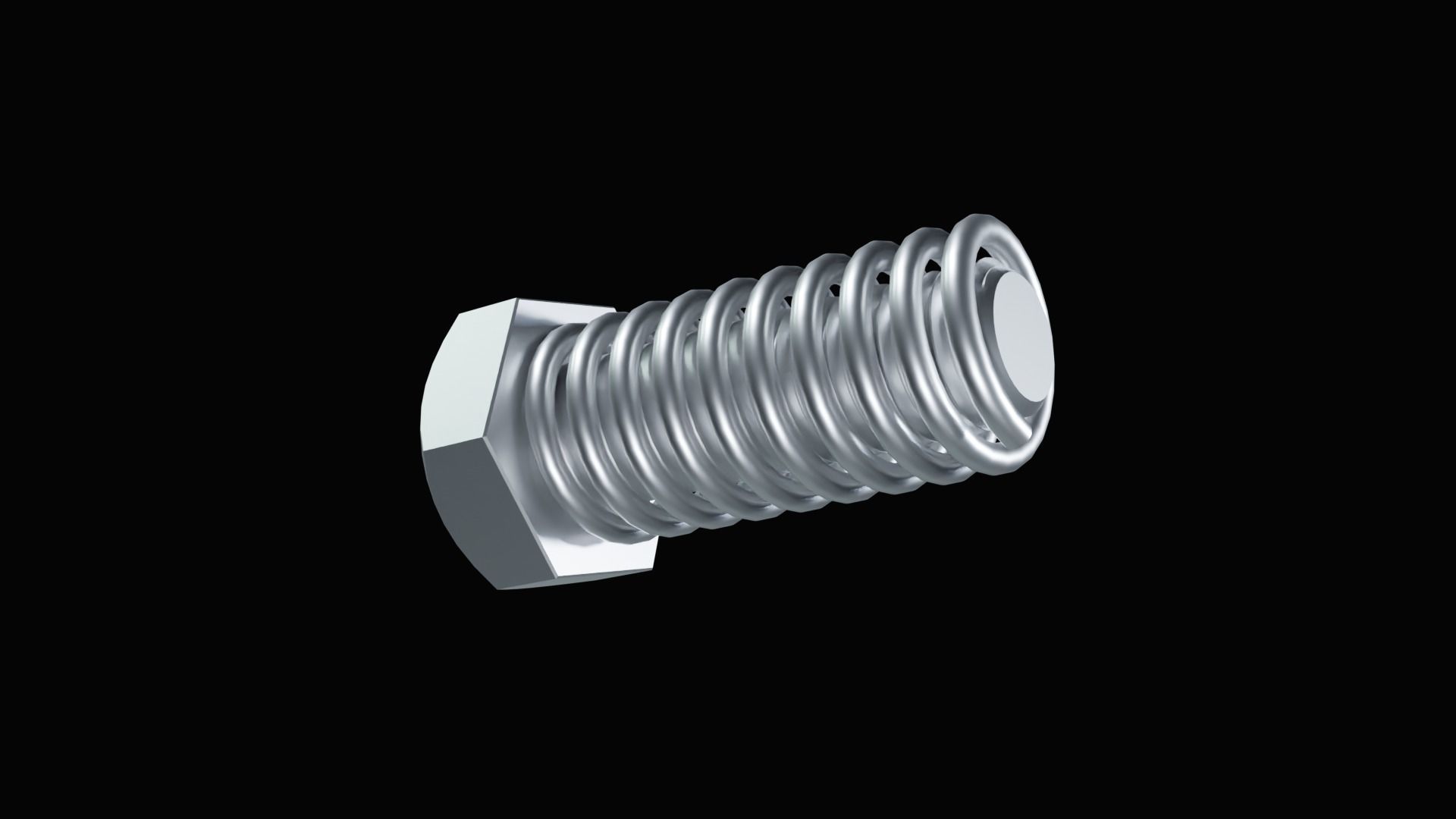 35 Bolts and nuts Low-poly 3D model_8