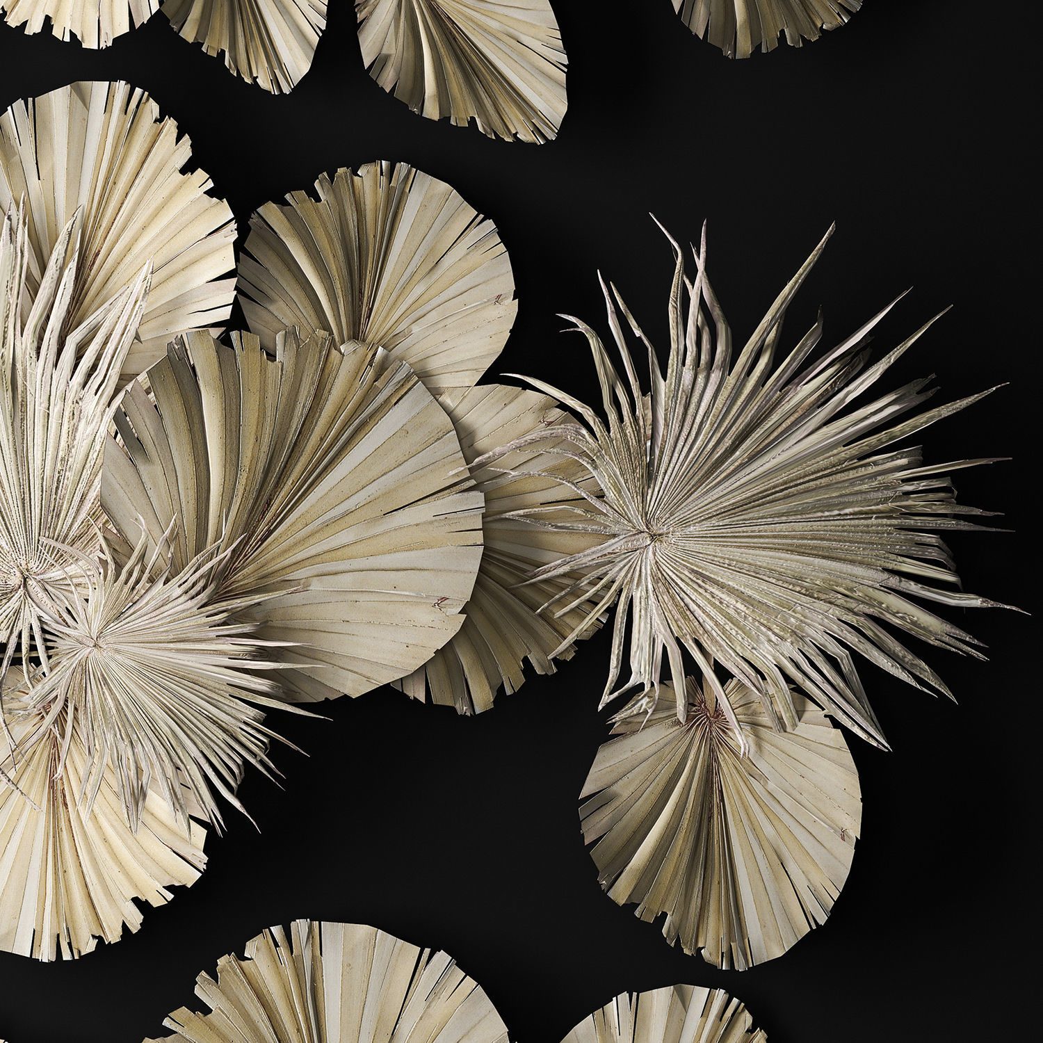 wall panel made of dry palm leaves 238 3D model_1