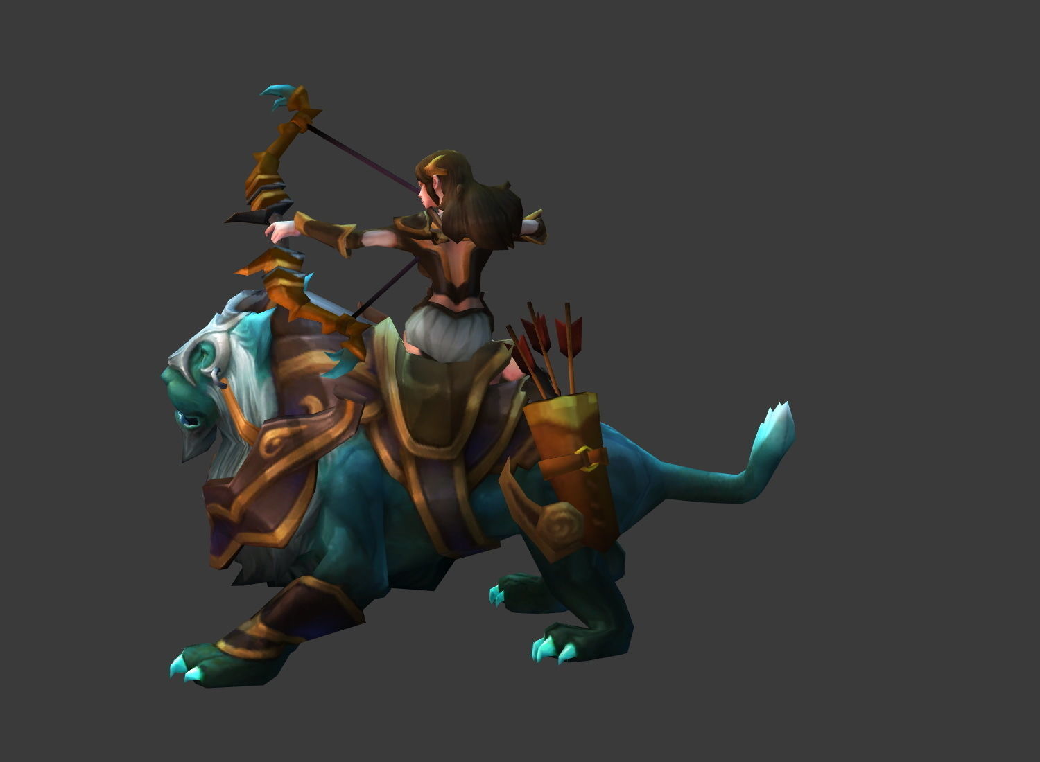 Fantasy Chess RPG Character - Merida Low-poly 3D model_7