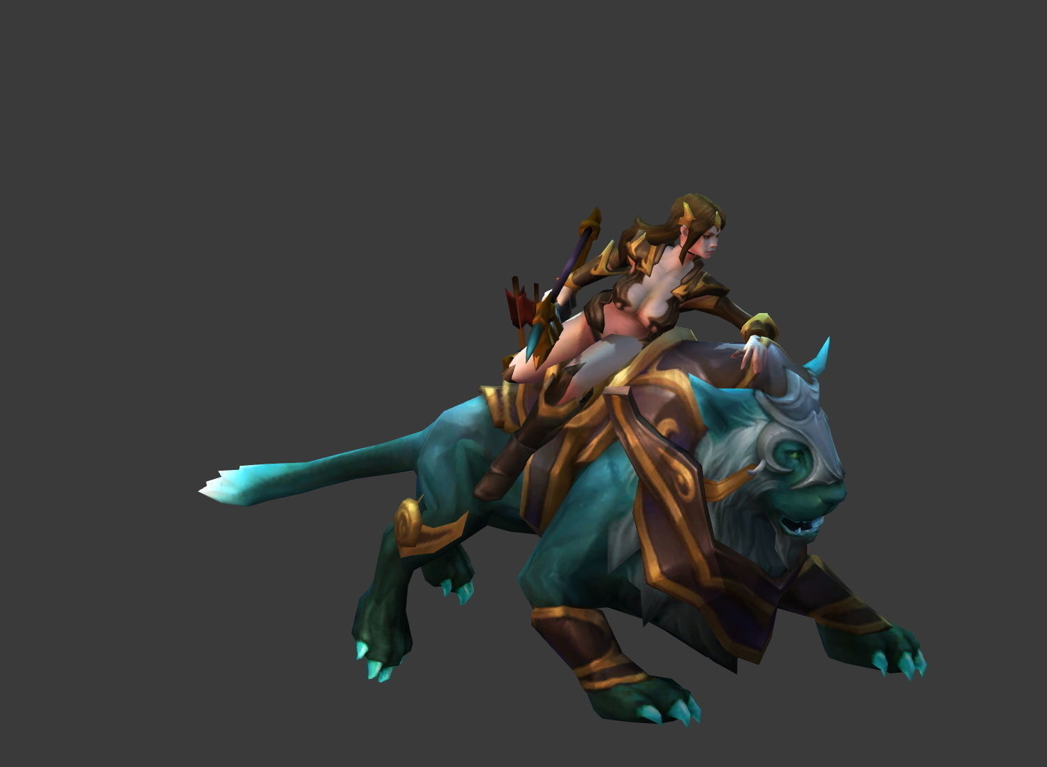 Fantasy Chess RPG Character - Merida Low-poly 3D model_2