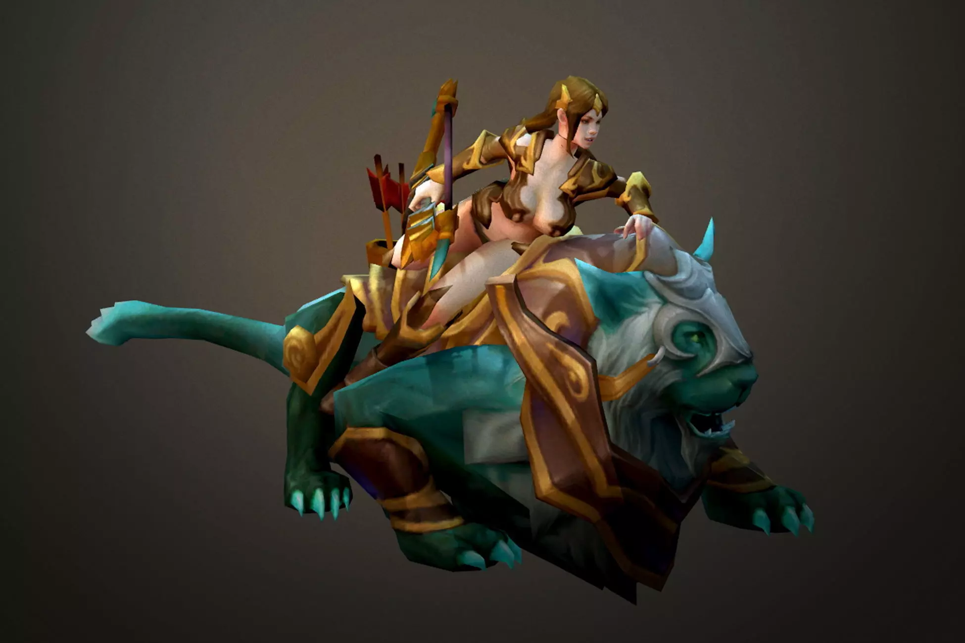 Fantasy Chess RPG Character - Merida Low-poly 3D model_0