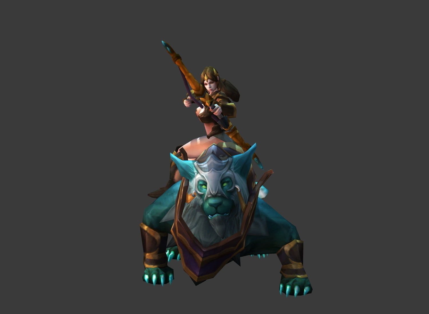 Fantasy Chess RPG Character - Merida Low-poly 3D model_4