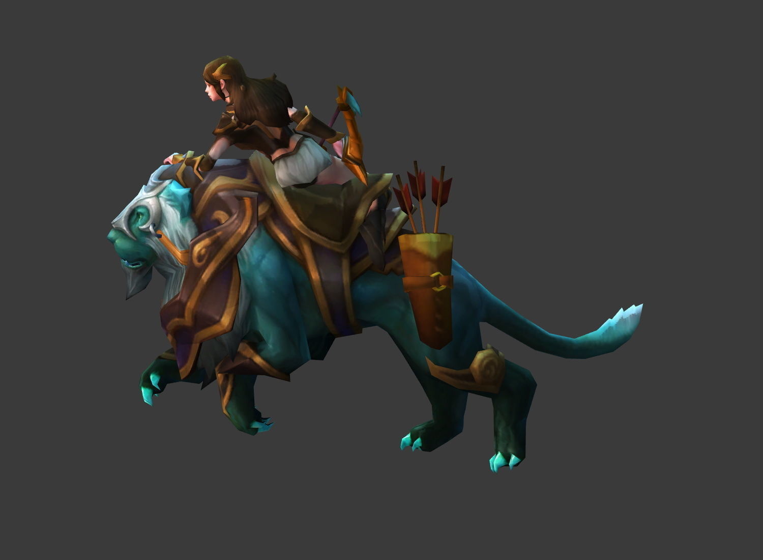 Fantasy Chess RPG Character - Merida Low-poly 3D model_5