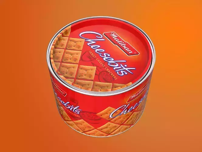 Tin pack Product render Biscuit packet 3D model 3D model