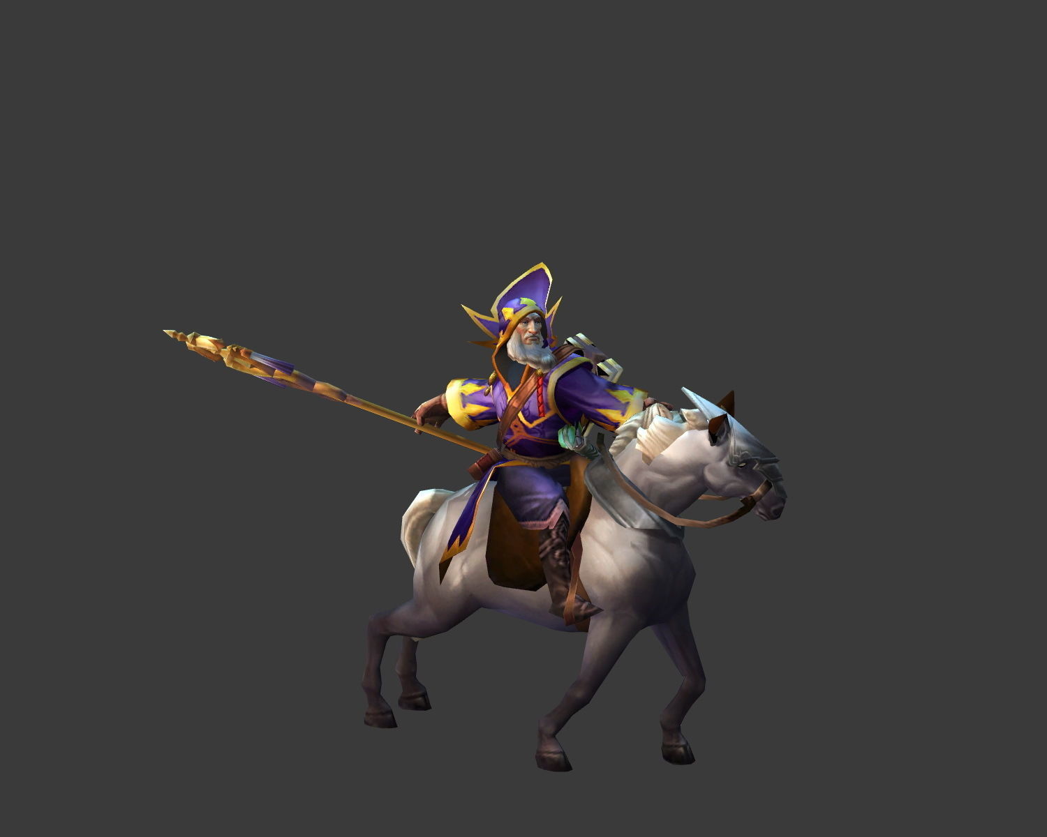 Fantasy Chess RPG Character - Merlin Low-poly 3D model_4