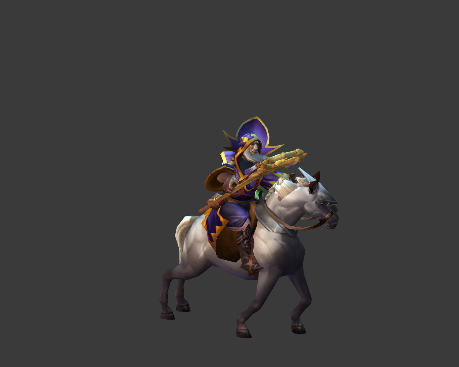 Fantasy Chess RPG Character - Merlin Low-poly 3D model_3