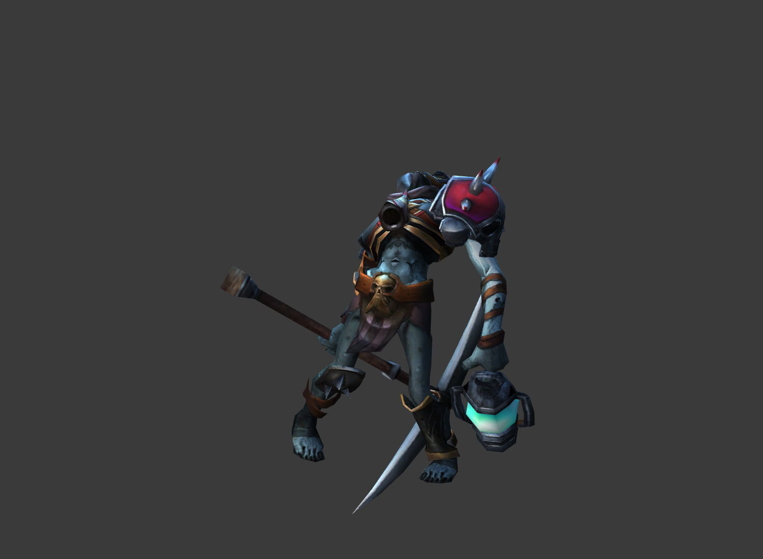 Fantasy Chess RPG Character - Night Farmer Low-poly 3D model_6