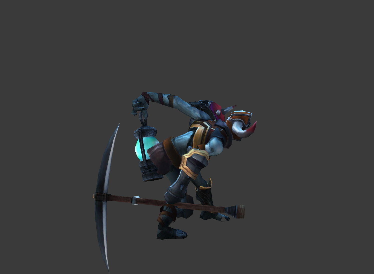 Fantasy Chess RPG Character - Night Farmer Low-poly 3D model_4