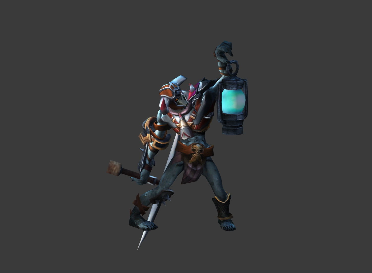 Fantasy Chess RPG Character - Night Farmer Low-poly 3D model_2