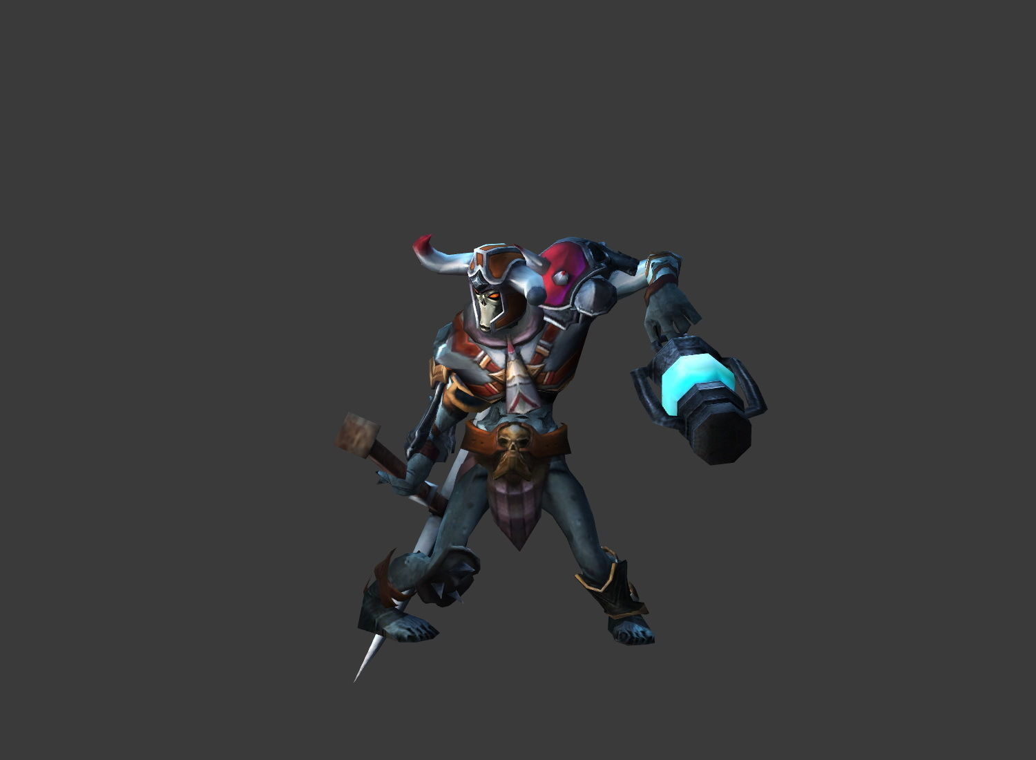 Fantasy Chess RPG Character - Night Farmer Low-poly 3D model_3